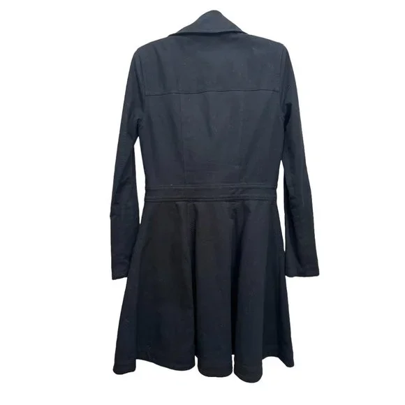 Betsey Johnson Black Moto Style Trench Jacket - Picture 2 of 3